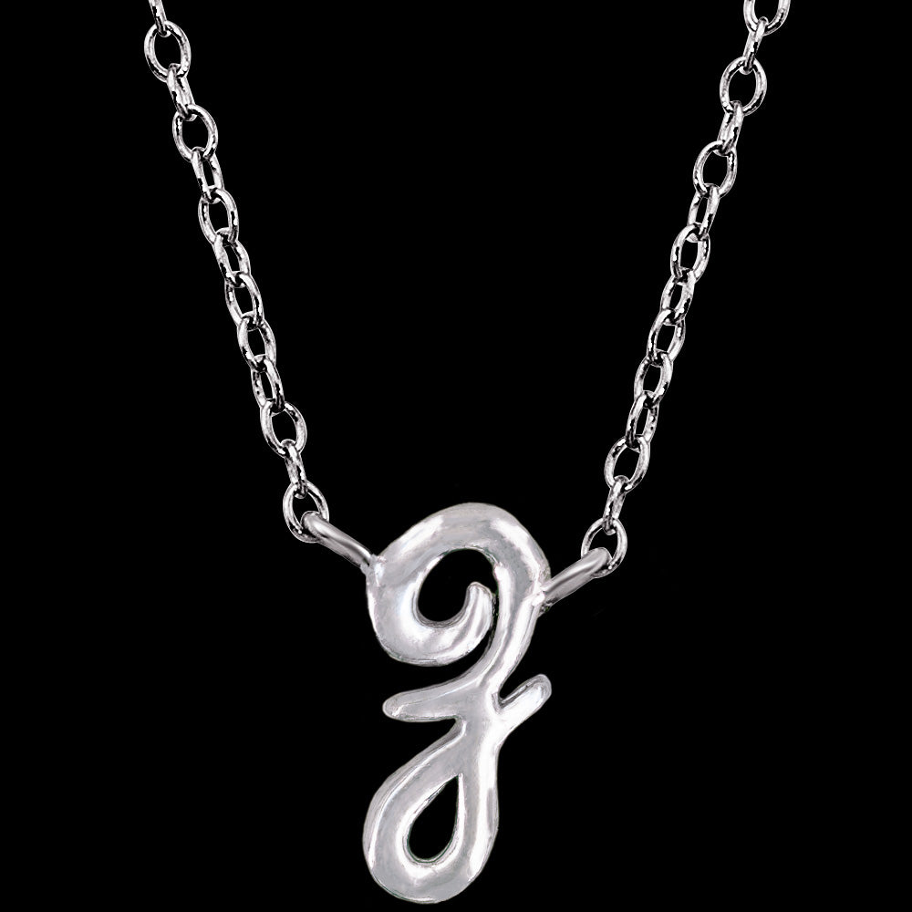 ENGELSRUFER SILVER LETTER Z INITIAL CZ NECKLACE - CLOSE-UP