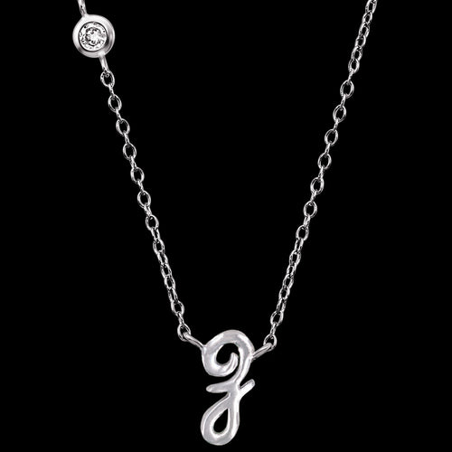 ENGELSRUFER SILVER LETTER Z INITIAL CZ NECKLACE