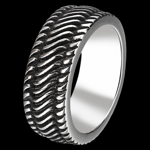 MAXIMAN DIESEL 8MM MEN'S STAINLESS STEEL RING