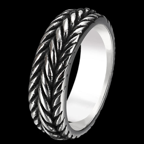 MAXIMAN TRACKER 7MM MEN'S STAINLESS STEEL RING