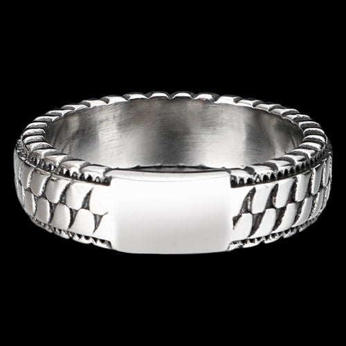 MAXIMAN ADRENALIN 6MM MEN'S STAINLESS STEEL RING - TOP VIEW