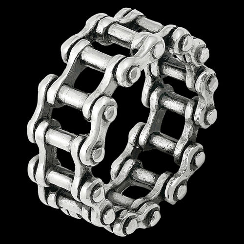 MAXIMAN BIKE CHAIN GANG 12MM MEN'S STAINLESS STEEL RING