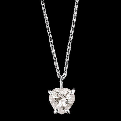 HERZENGEL CHILDREN'S HEART CZ SILVER NECKLACE