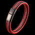 MAXIMAN FIREBRAND MEN'S RED & BLACK LEATHER BRACELET