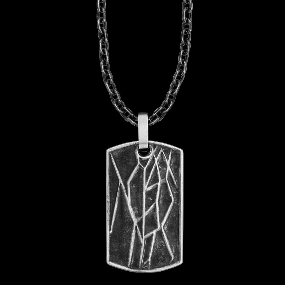 SAVE BRAVE MEN'S ROBIN DOGTAG NECKLACE - FRONT VIEW