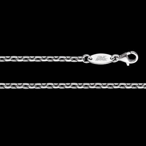 SAVE BRAVE MEN'S 2.35MM STERLING SILVER ANCHOR CHAIN NECKLACE