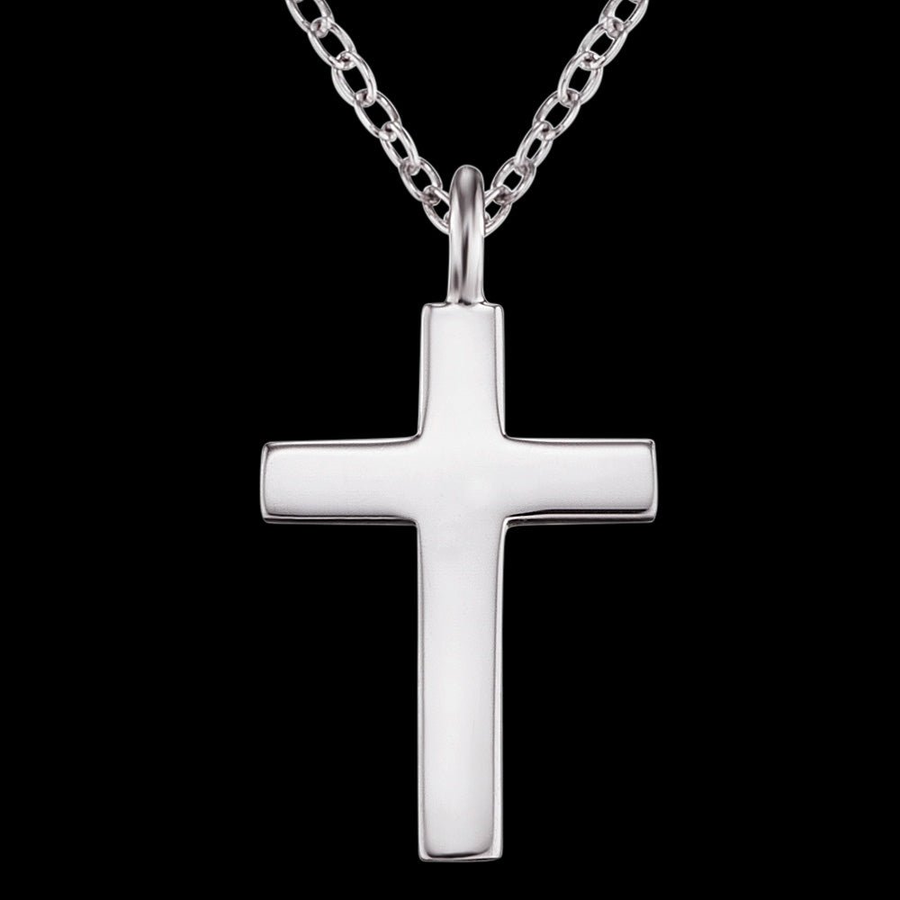 ENGELSRUFER SILVER LITTLE CROSS NECKLACE - CLOSE-UP