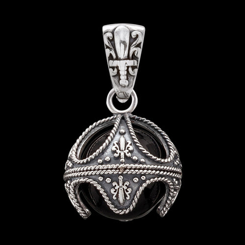 SAVE BRAVE MEN'S SILVER ANGEL CALLER PENDANT