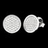 ENGELSRUFER SILVER 11MM CIRCLE PAVE CZ STUD EARRINGS