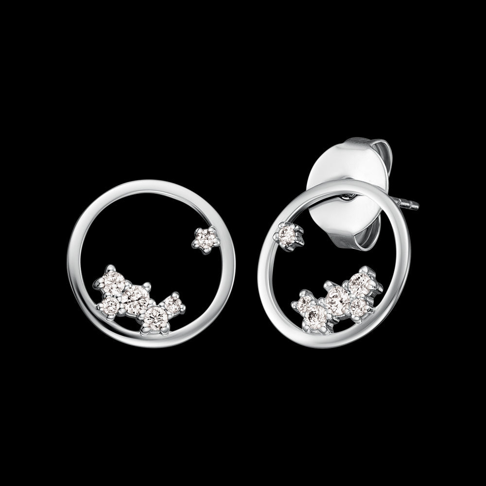 ENGELSRUFER SILVER COSMO CIRCLE CZ EARRINGS