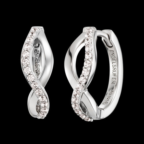 ENGELSRUFER SILVER PARADISE CZ HOOP EARRINGS