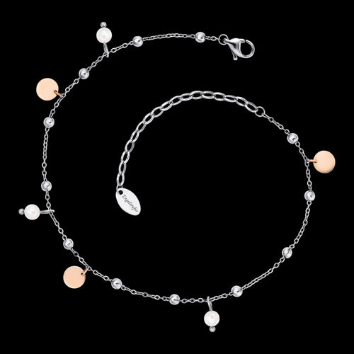 ENGELSRUFER STEEL LITTLE JOY PEARL ANKLET