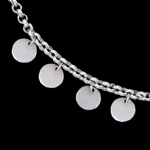 ENGELSRUFER STEEL LITTLE LUNA ANKLET - CLOSE-UP