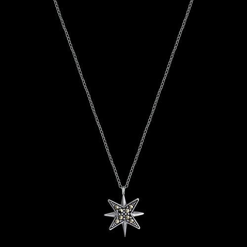 ENGELSRUFER SILVER MARCASITE STAR NECKLACE