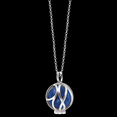 LAPIS LAZULI INFINITY CAGE SILVER NECKLACE | ENGELSRUFER AUSTRALIA