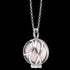 ENGELSRUFER SILVER ROSE QUARTZ POWERFUL STONE PARADISE NECKLACE - CLOSE-UP