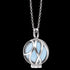 ENGELSRUFER SILVER BLUE AGATE POWERFUL STONE PARADISE NECKLACE - CLOSE-UP