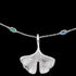 ENGELSRUFER SILVER JOYNATURE 80CM GINKGO DRAGONFLY NECKLACE - GINKGO LEAF CLOSE-UP