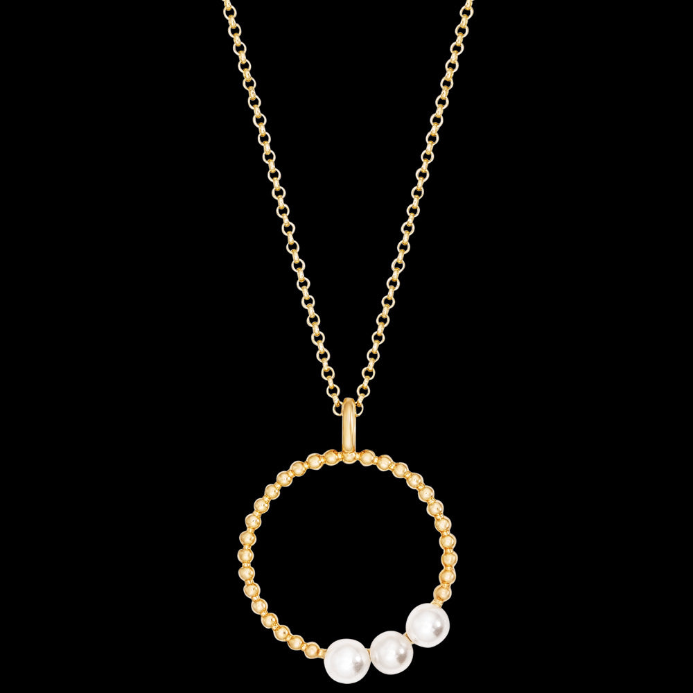 PEARL TRIO CIRCLE GOLD NECKLACE | ENGELSRUFER AUSTRALIA