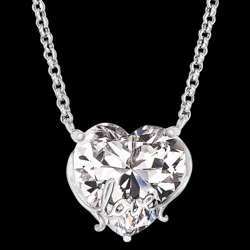 ENGELSRUFER SILVER MY LOVE HEART CZ NECKLACE - CLOSE-UP