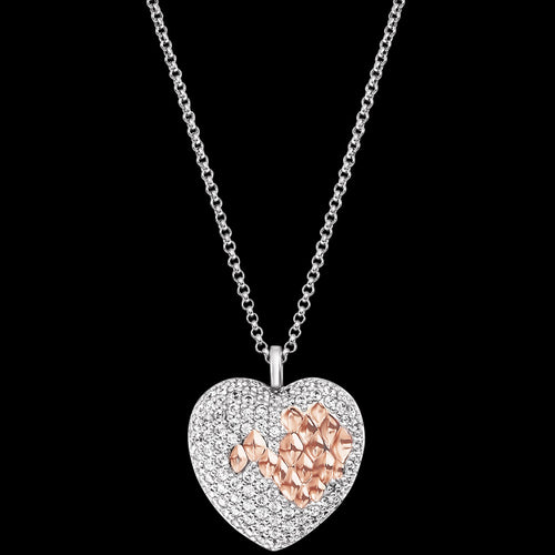 LOVE HEART SILVER ROSE GOLD NECKLACE | ENGELSRUFER AUSTRALIA