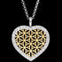 ENGELSRUFER GOLD FLOWER OF LIFE HEART NECKLACE - CLOSE-UP