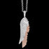 ENGELSRUFER SILVER ROSE GOLD WING DUO NECKLACE - close-up