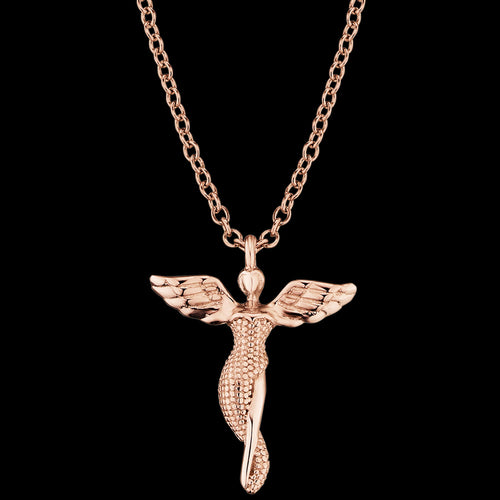 ENGELSRUFER ROSE GOLD LITTLE ANGEL NECKLACE - CLOSE-UP