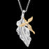 ENGELSRUFER GOLD FEATHER ANGEL NECKLACE - CLOSE-UP