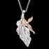 ENGELSRUFER ROSE GOLD FEATHER ANGEL NECKLACE - CLOSE-UP