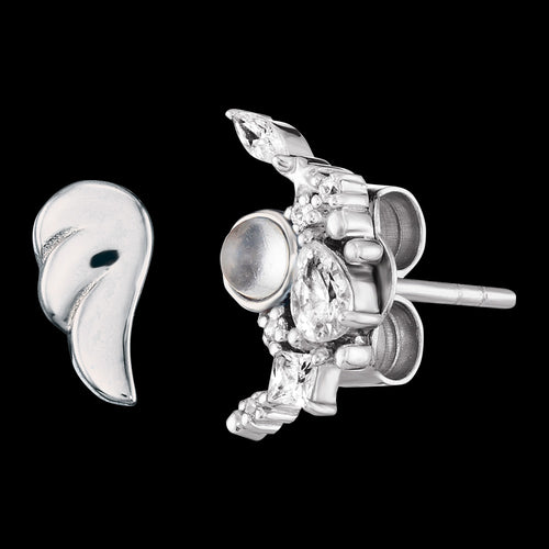 CHERUB ANGEL WING & MOON MISMATCH STUD EARRINGS | ENGELSRUFER AUSTRALIA