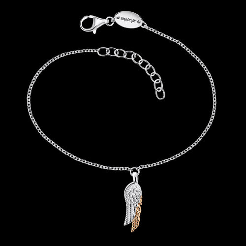 ANGEL WINGS PAIR ROSE GOLD CHARM BRACELET | ENGELSRUFER AUSTRALIA