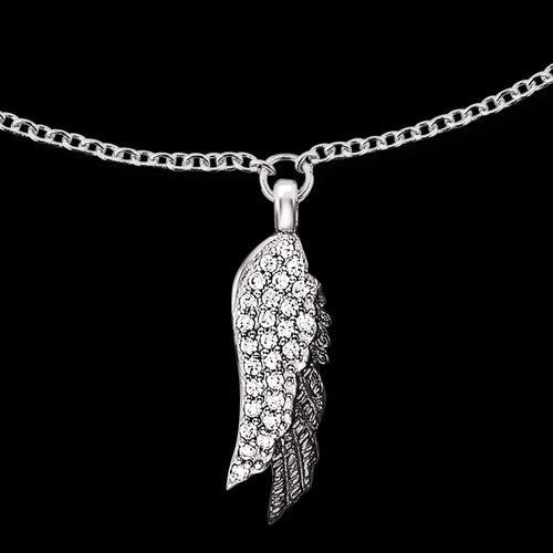 ENGELSRUFER SILVER BLACK WING DUO CZ BRACELET - CLOSE-UP