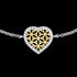 ENGELSRUFER GOLD FLOWER OF LIFE HEART CZ BRACELET - CLOSE-UP