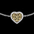 ENGELSRUFER GOLD FLOWER OF LIFE HEART CZ BRACELET - CLOSE-UP