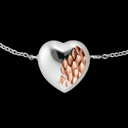 ENGELSRUFER SILVER WITH LOVE HEART BRACELET - CLOSE-UP