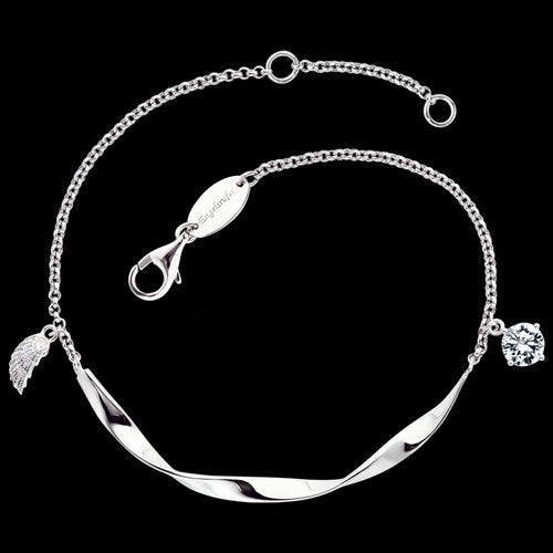 ANGEL WING CHARM SILVER TWIST BRACELET | ENGELSRUFER AUSTRALIA