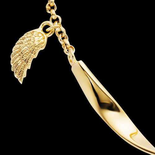 ENGELSRUFER GOLD TWIST WING CZ BRACELET - CLOSE UP 1