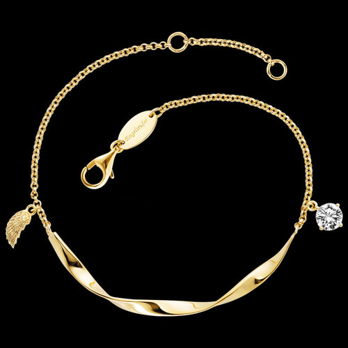 ANGEL WING CHARM GOLD TWIST BRACELET | ENGELSRUFER AUSTRALIA