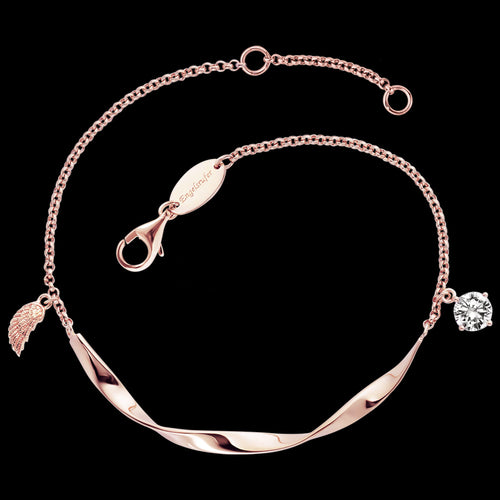 ANGEL WING CHARM ROSE GOLD TWIST BRACELET | ENGELSRUFER AUSTRALIA