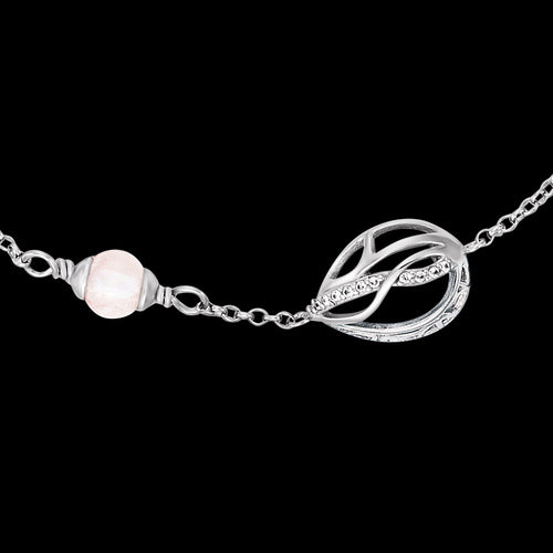 ENGELSRUFER SILVER TEAR OF HEAVEN FLOWER OF LIFE CZ BRACELET - CLOSE-UP