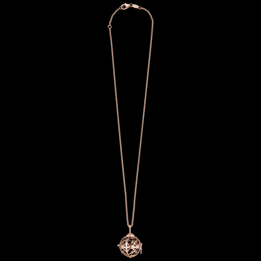 ENGELSRUFER ROSE GOLD EMPTY CARRIAGE NECKLACE - FULL VIEW