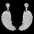 SILVER ANGEL WING CZ DROP EARRINGS | ENGELSRUFER AUSTRALIA