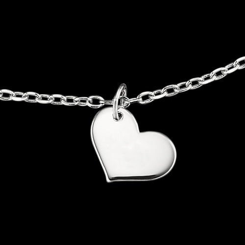 ENGELSRUFER SILVER LITTLE HEART ANKLET - CLOSE-UP