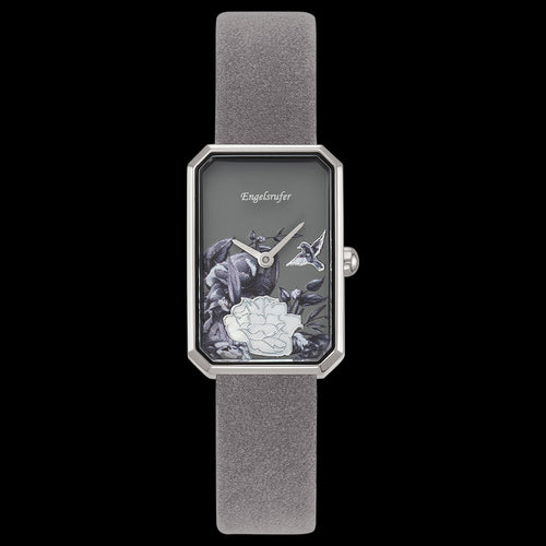 ENGELSRUFER ROMANTIC GARDEN SILVER OBLONG GREY WATCH