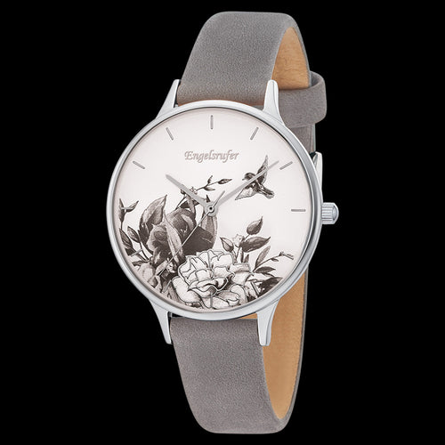 ENGELSRUFER ROMANTIC GARDEN SILVER GREY WATCH - ANGLE VIEW