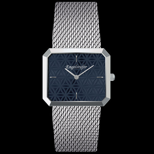 ENGELSRUFER SILVER FLOWER OF LIFE NIGHT BLUE LIMITED EDITION WATCH