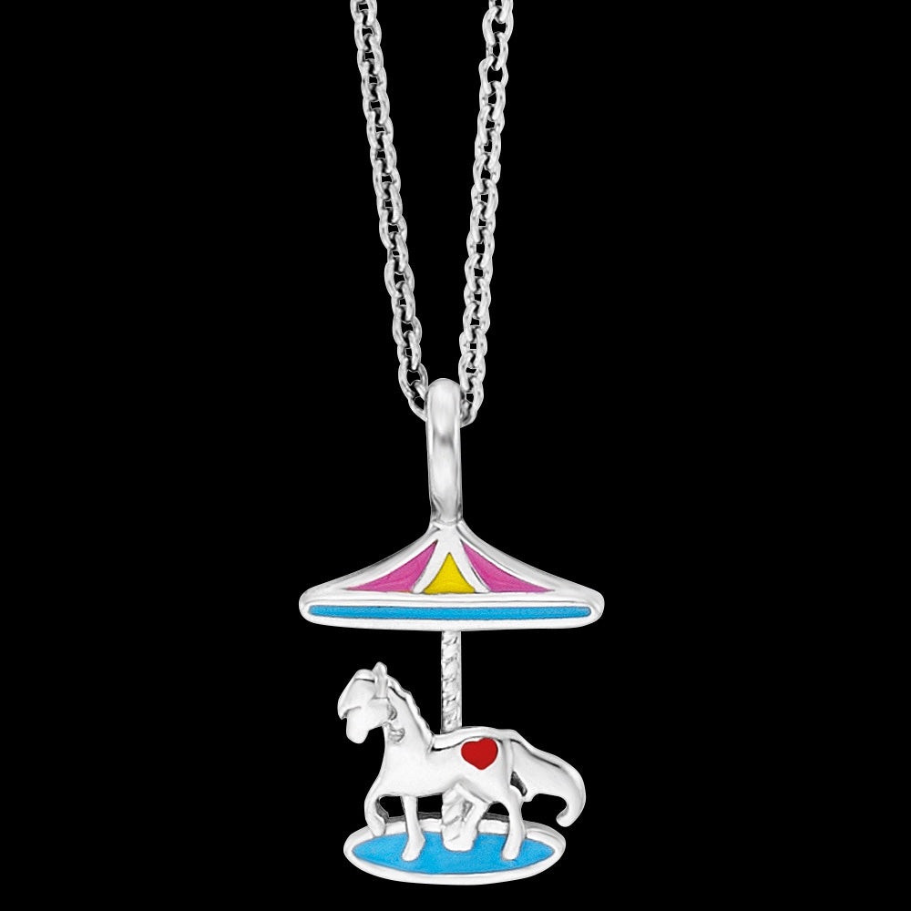 CAROUSEL HORSE SILVER CHILDREN'S NECKLACE | HERZENGEL AUSTRALIA