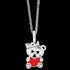 TEDDY BEAR LOVE HEART SILVER CHILDREN'S NECKLACE | HERZENGEL AUSTRALIA