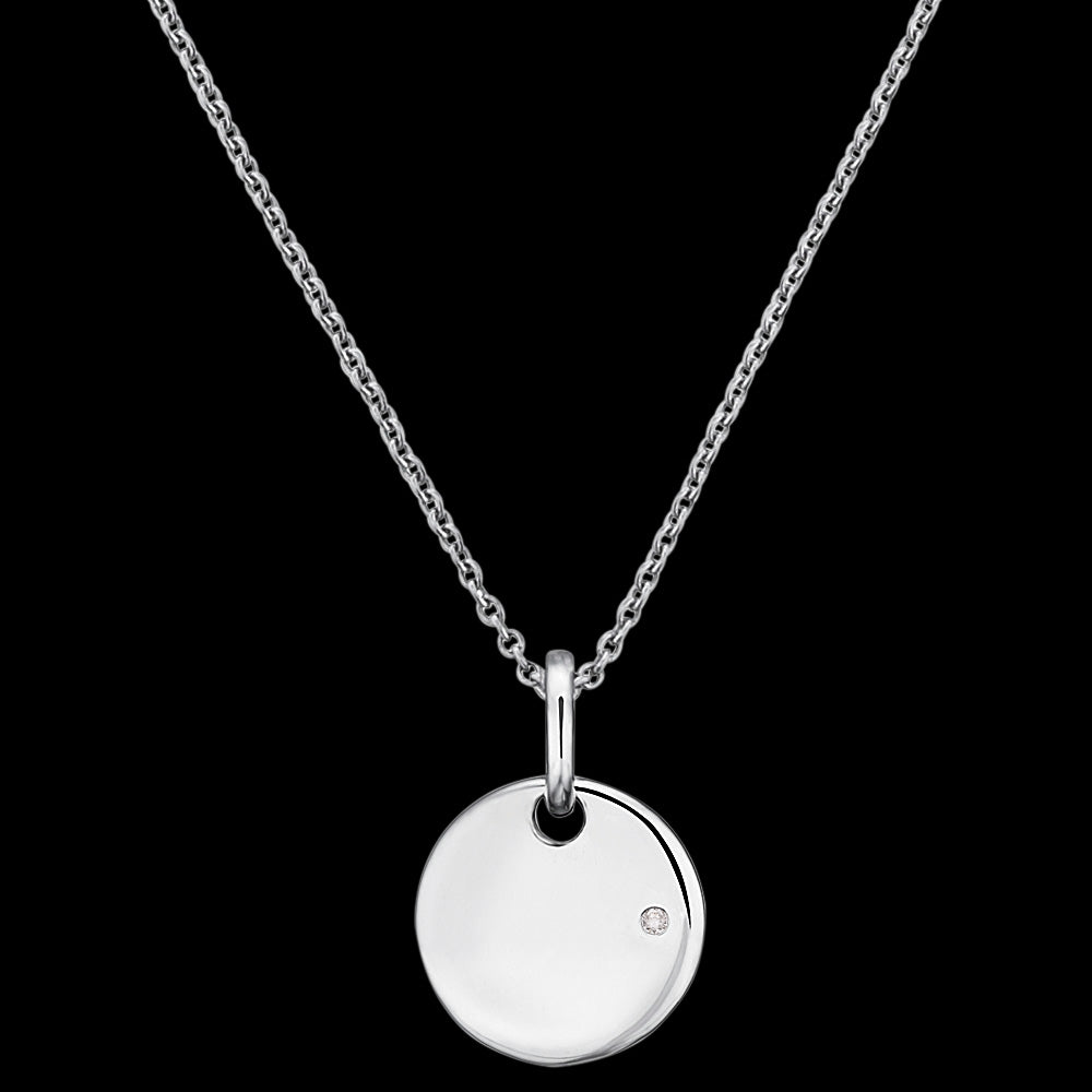 CHILDREN'S CIRCLE ENGRAVING CZ NECKLACE | HERZENGEL AUSTRALIA